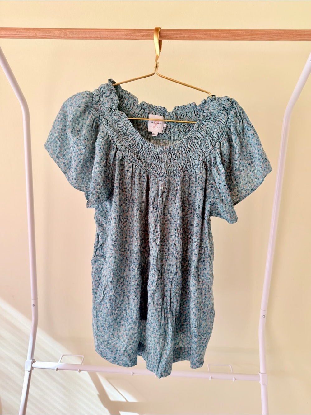 Maternity The nines by Hatch Blue Floral top